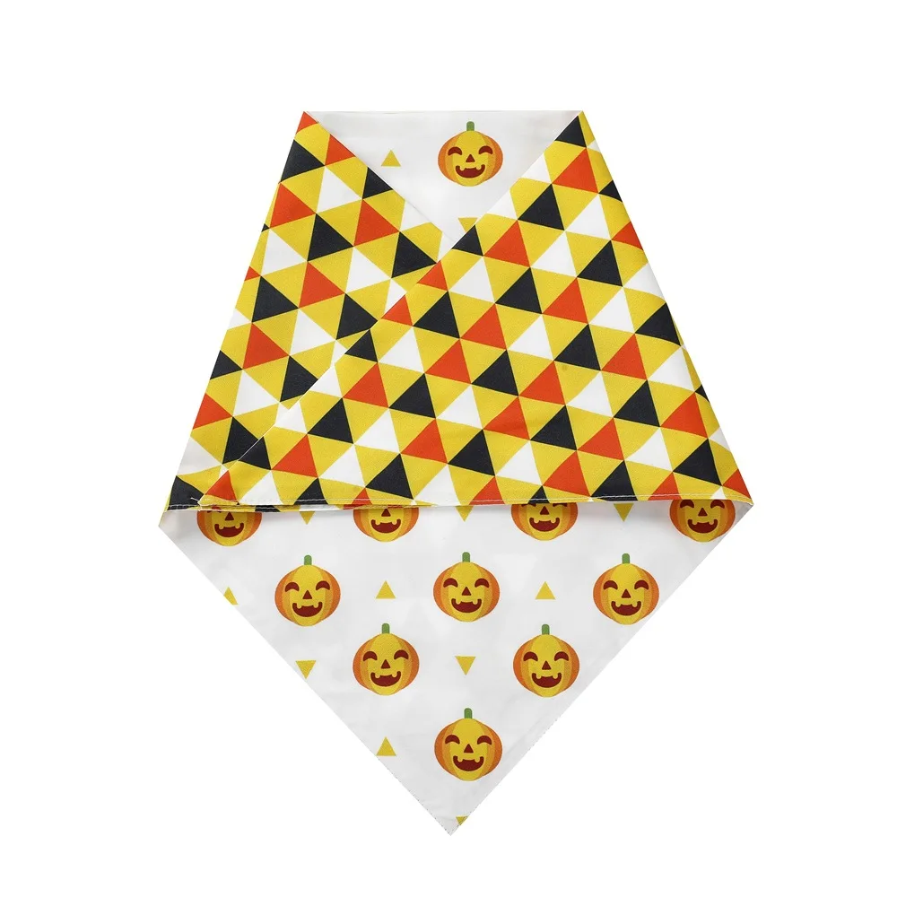 

Triangle scarf halloween saliva towel double-sided different patterns pet saliva towel pet scarf ZD