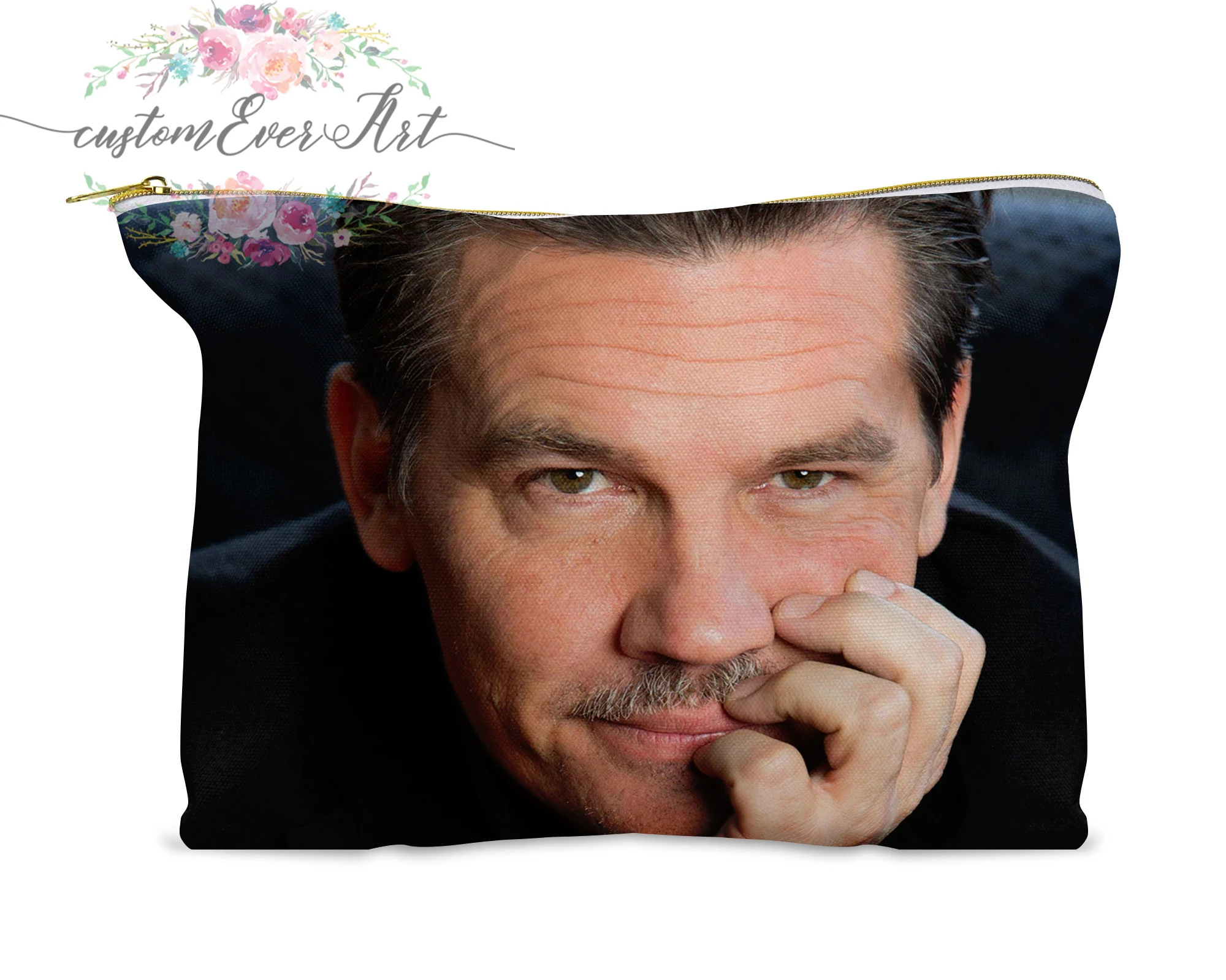 

Josh Brolin cosmetic bag personalized small makeup bag funny makeup organizer toiletry bag zipper pouch
