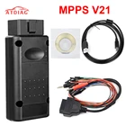 Программатор ECU SMPS MPPS V21 V18 V13.02 V13 K CAN Flasher, тюнинг микросхем, программатор Remap OBD2 MPPS V21 V13.02, профессиональный диагностический кабель