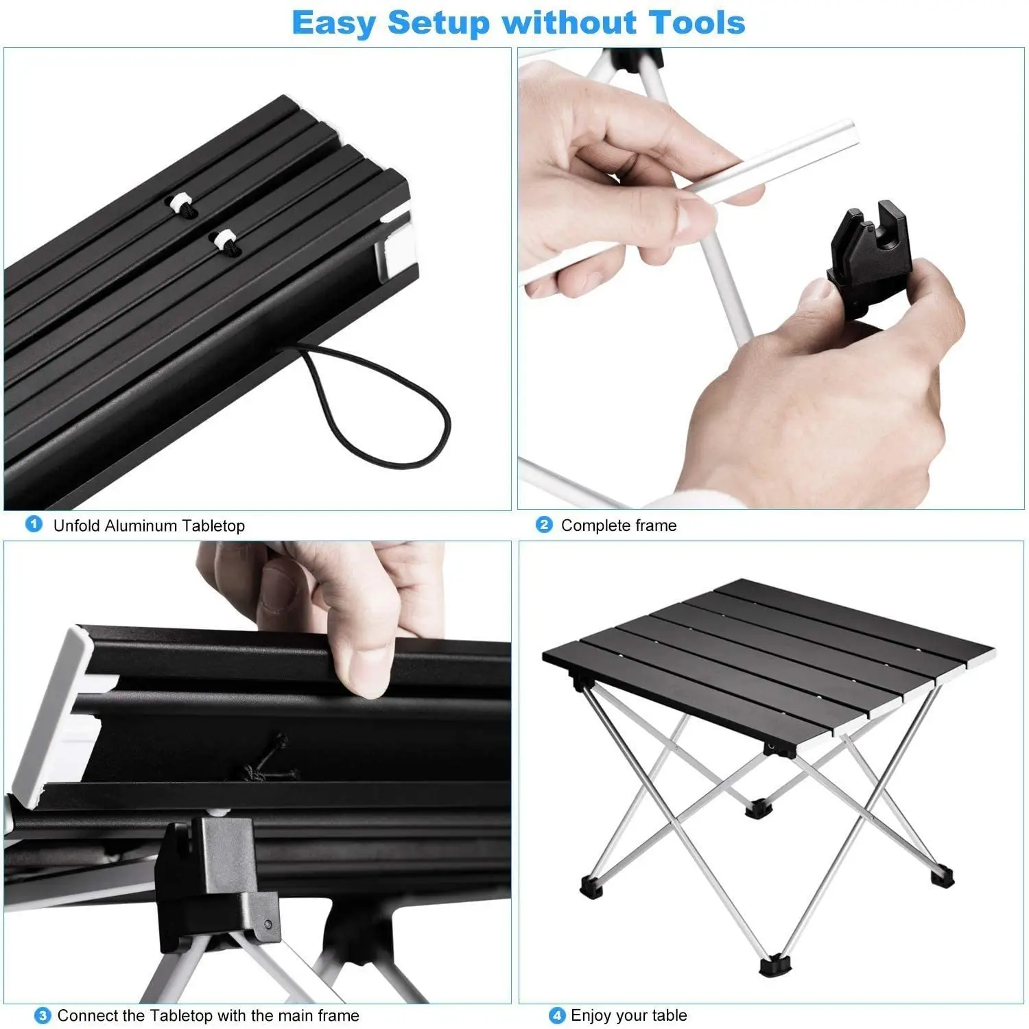 Ultralight Portable Folding Camping Table Foldable Outdoor Dinner Desk High Strength Aluminum Alloy For Garden Party Picnic BBQ enlarge