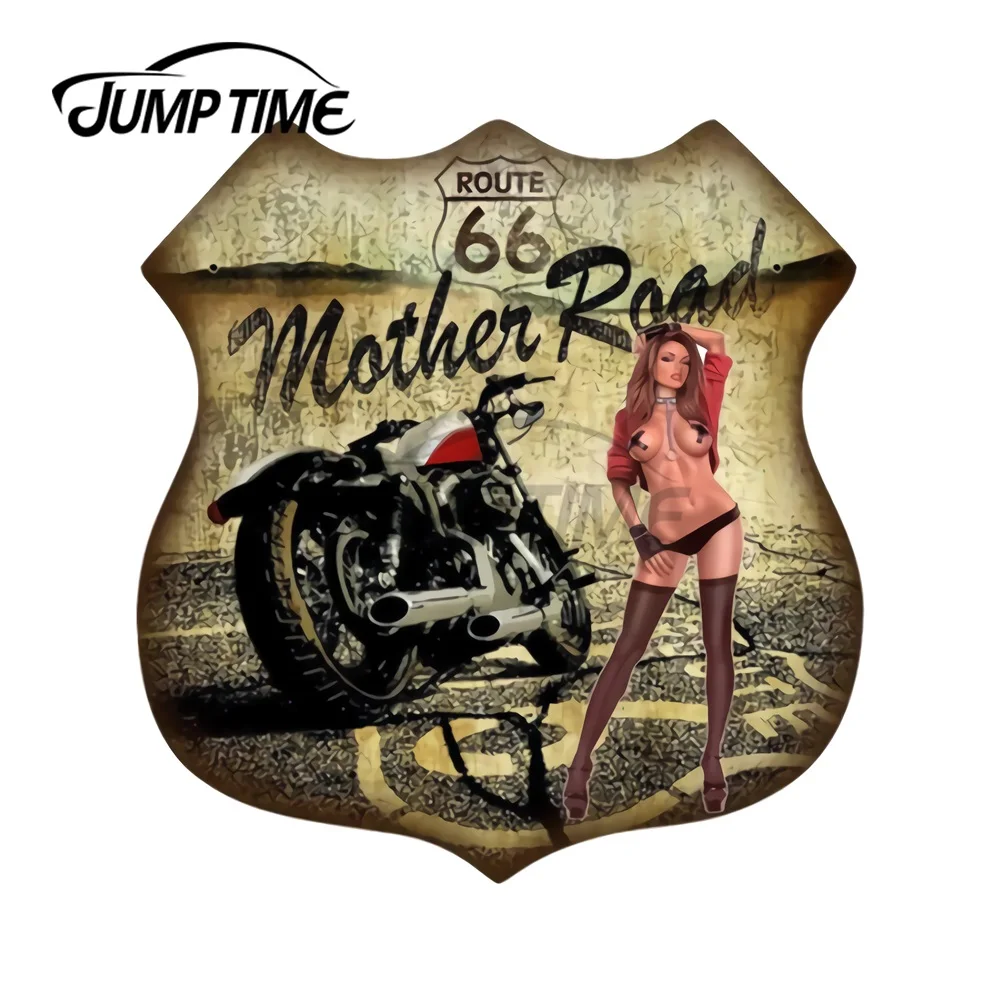 JumpTime 13 см x 12 1 для Route 66 щит знак винил JDM наклейки машина бампер окно мотоцикла