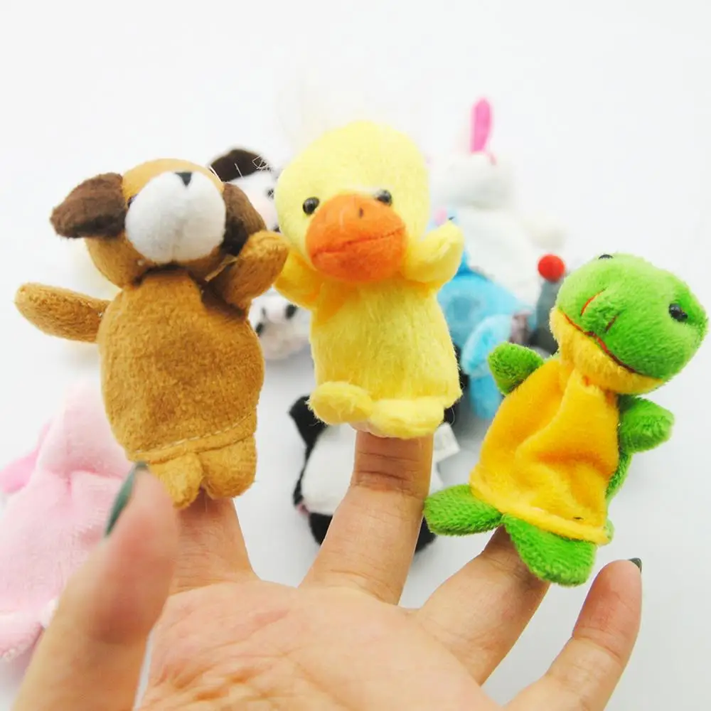 ROXPORT детские куклы 10 шт./компл. Семейные Игрушки для пальцев тканевые развивающие