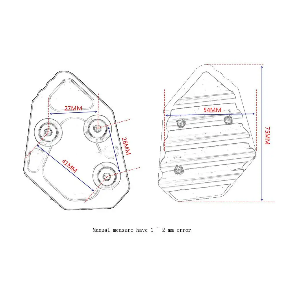 Ножная боковая подставка удлинитель опорная пластина мотоциклетная аксессуары