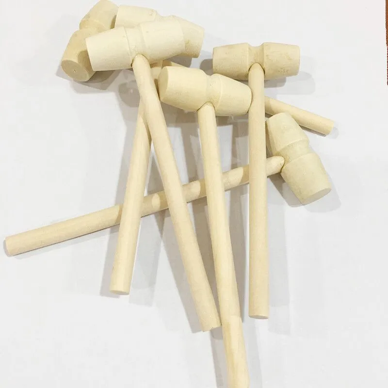 

5 Pieces Mini Wooden Hammer For Board Games Gavel Toy Accessories Massage Stick