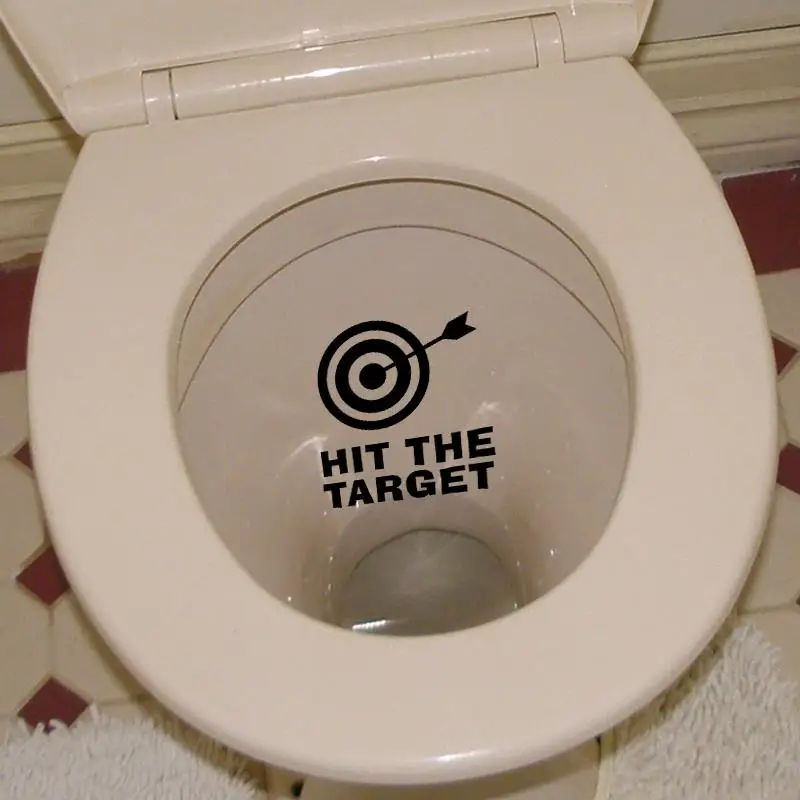 Наклейки на унитаз Hit The Target украшение для ванной комнаты съемные настенные