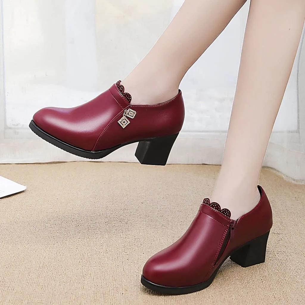 Ботильоны Женские на каблуке 2019 г. ботильоны черного цвета женские из мягкой кожи