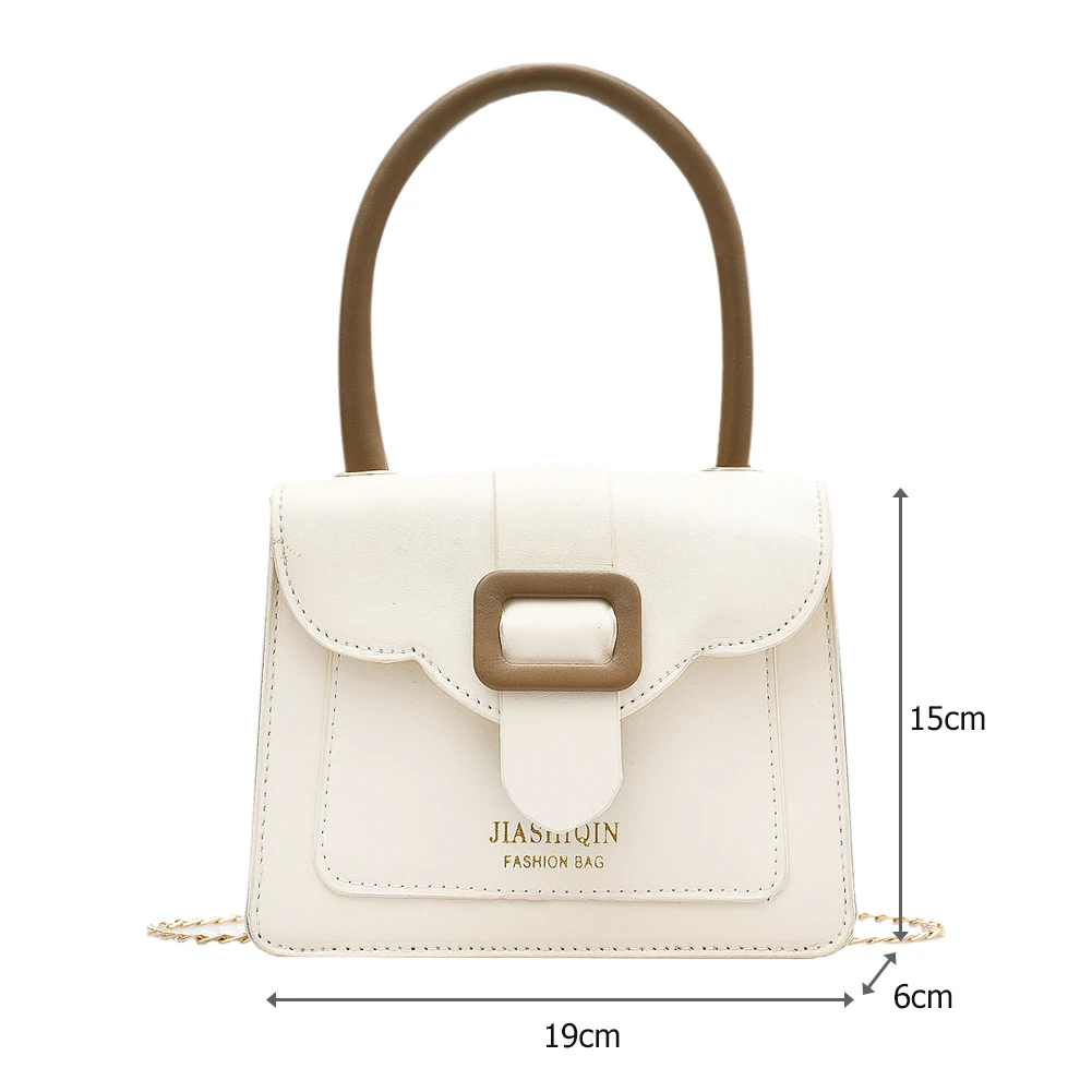

Fashion Women PU Leather Chain Crossbody Handbag Fashion Women Splicing Color Shoulder Bags Youth Ladies Simple Versatile Bag