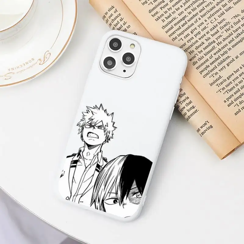 

My hero academia anime Phone Case Candy Color for iPhone 6 6S 7 8 11 12 XS X SE 2020 XR mini pro Plus MAX funda