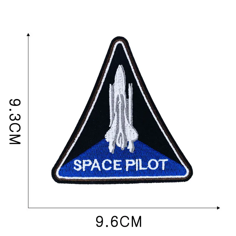 

Hot Sale Astronaut Alien Rocket UFO Embroidered Cloth Sticker Set Round Badge Embroidered Label Patch Sticker