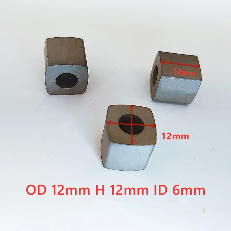 

WEDM YG8 Tungsten Conductive Carbide Block L12*W12*H12*Inner Hole 6mm For CNC Wire Cut EDM Machine