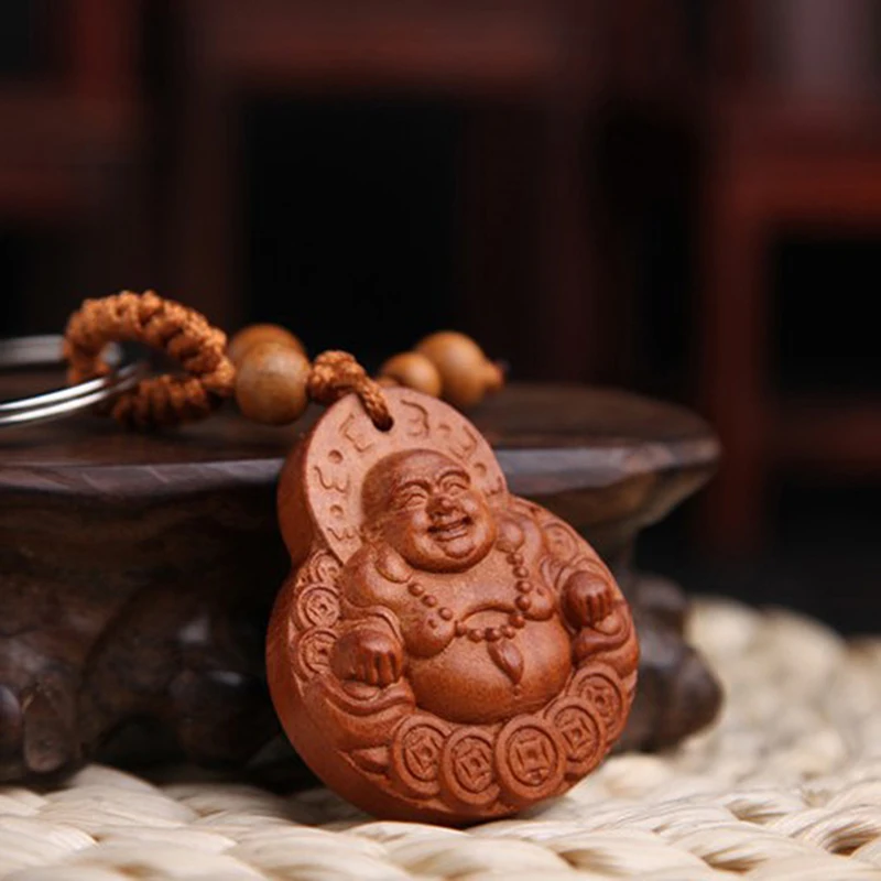 

Lucky Buddha Pendant Natural Car Key Ring Key Pendant Beautifully Lucky Buddha