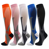 men and women compression stocking 15 20 mmhg football running sports socks medical nursing cycling pressure long tube men socks
