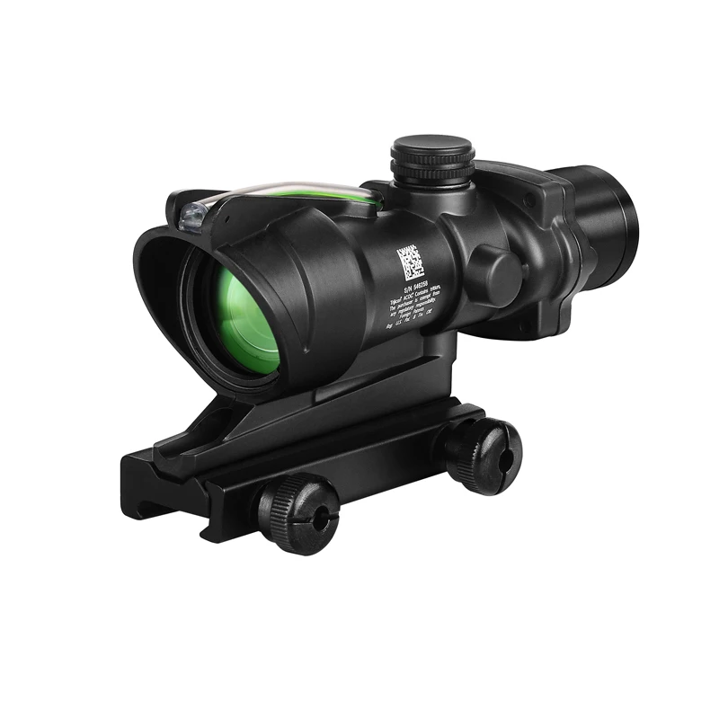 Trijicon ACOG 4X32 оптика из настоящего Волокна Красная точка с подсветкой шеврон стекло травленая сетка тактический оптический прицел охотничий прицел