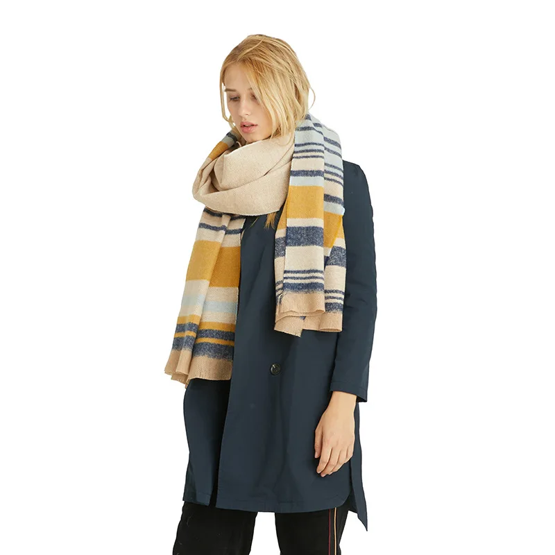 

Винтажный дорожный шарф для вечеринок, этнический стиль, дикий полосатый шарф с красочным принтом, шаль