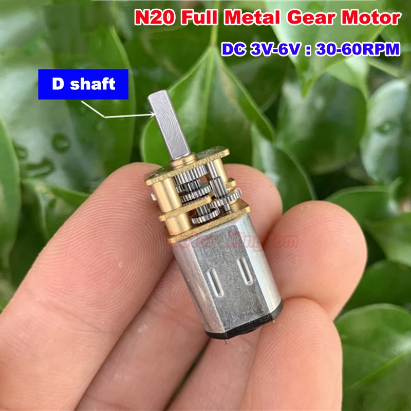 Микро Мини N20 мотор-редуктор DC 3V 5V 6V 30RPM-60RPM медленная скорость полная