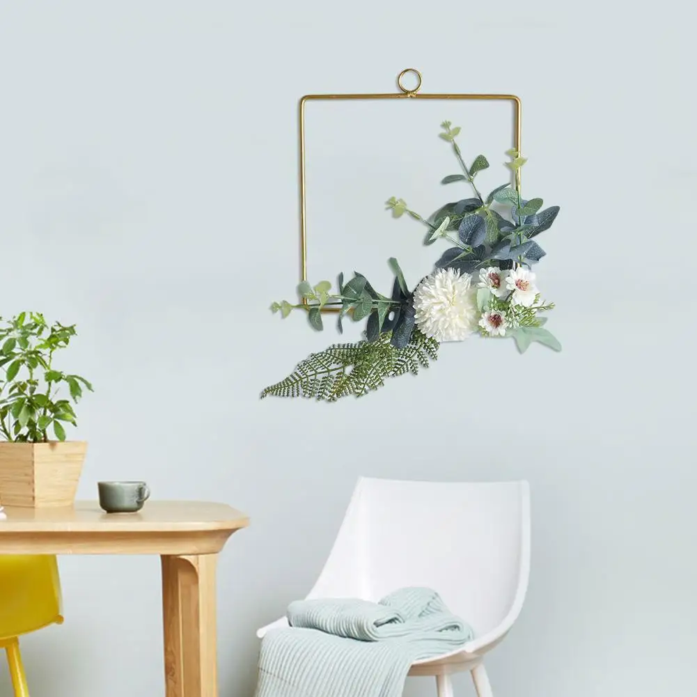 

Imitation Flower Wall Hanging Decoration Metal Wreath Wall Wrought Wall-Mounted Iron Decor Flower Wreath Metal S8O4