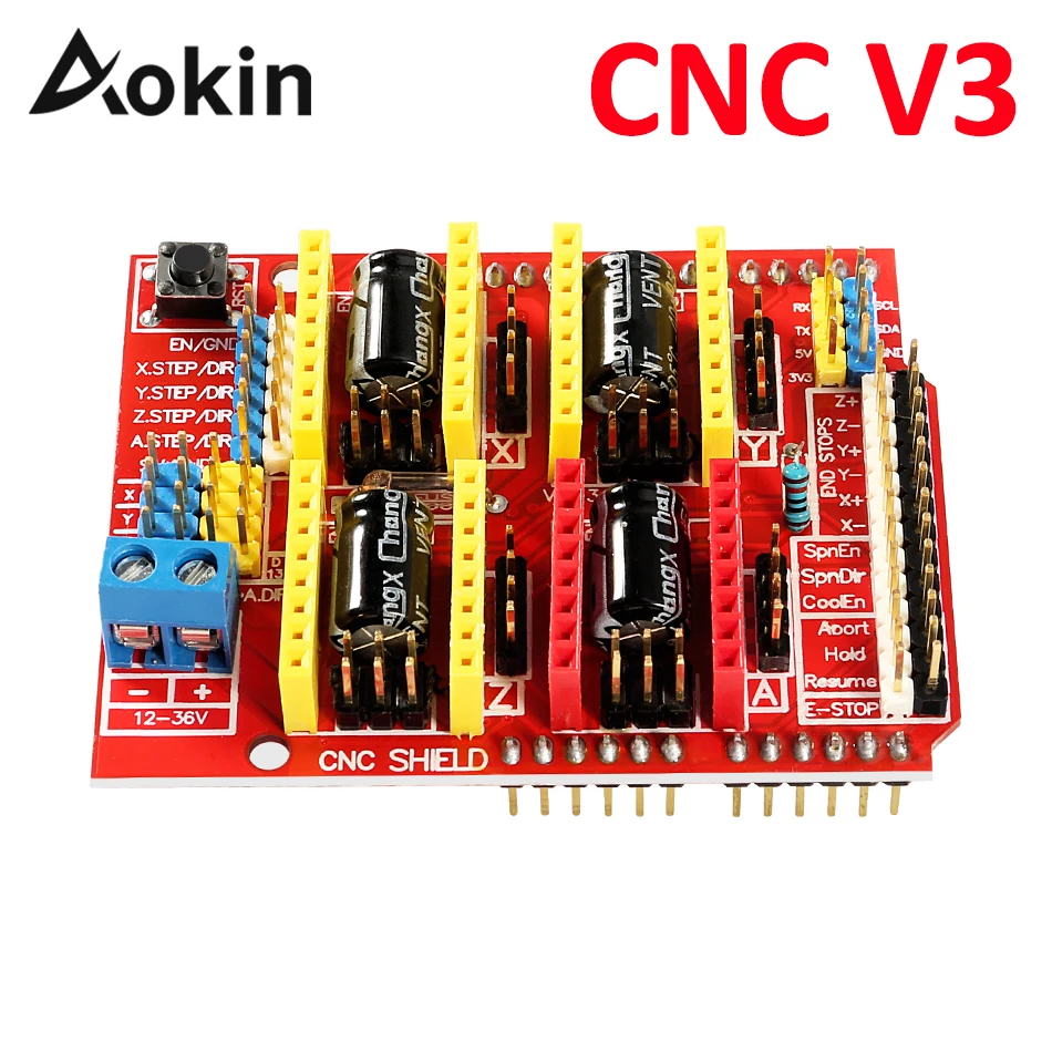 ЧПУ щит V4 V3 гравер 3D принтер расширения плата A4988 Драйвер для Arduino Щит V3|Детали и