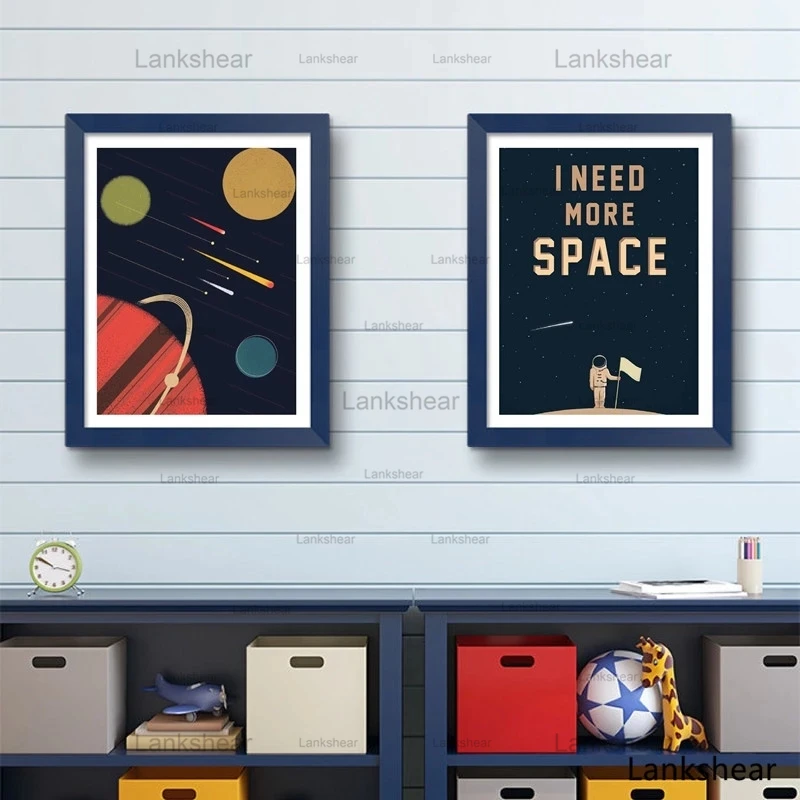 Постер на космическую тематику Wall Art Печать холсте что мне нужно больше места