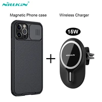 magnetic case for iphone 12 pro max nillkin 15w magnetic wireless car charger mount for iphone 1213 pro max fast charger holder