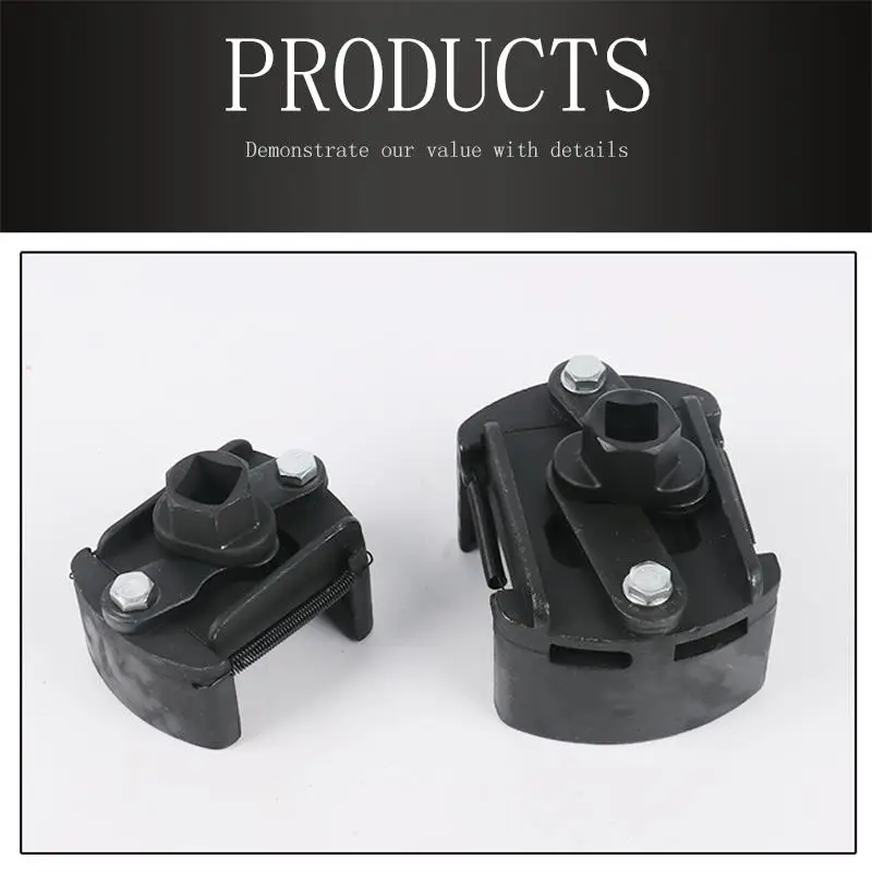 Universal Two-Jaws Oil Filter Wrench Fuel Filter Remover 60mm-80mm Cast Steel Adjustable Removal Tool Cast Steel Filter Wrenches