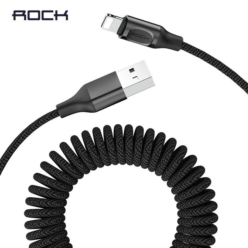 ROCK 2.1A USB кабель для iPhone XS Max, кабель для быстрой зарядки и передачи данных 1,5 м для iPhone X 8 7 6 5 5S SE, usb-кабель для освещения