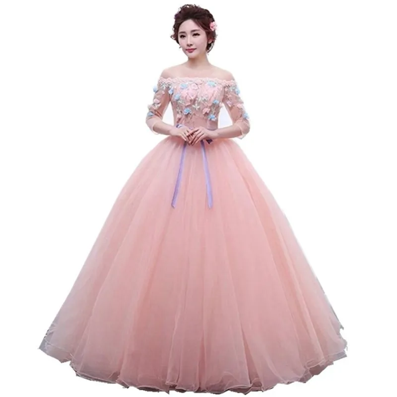 

Бальные платья Quinceanera 15 Anos, бальные платья Quinceanera, Новые Вечерние платья с аппликацией и v-образным вырезом, 0008