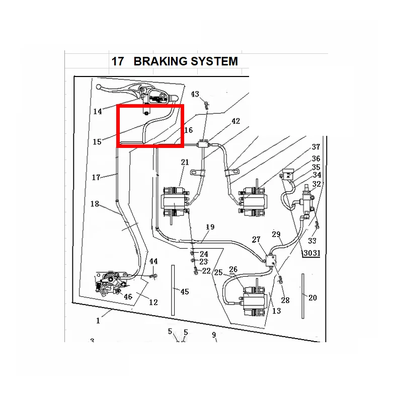 

300cc hand brake cable soft line for buyang FEISHEN linhai FA-D300 H300 ATV quad free shipping