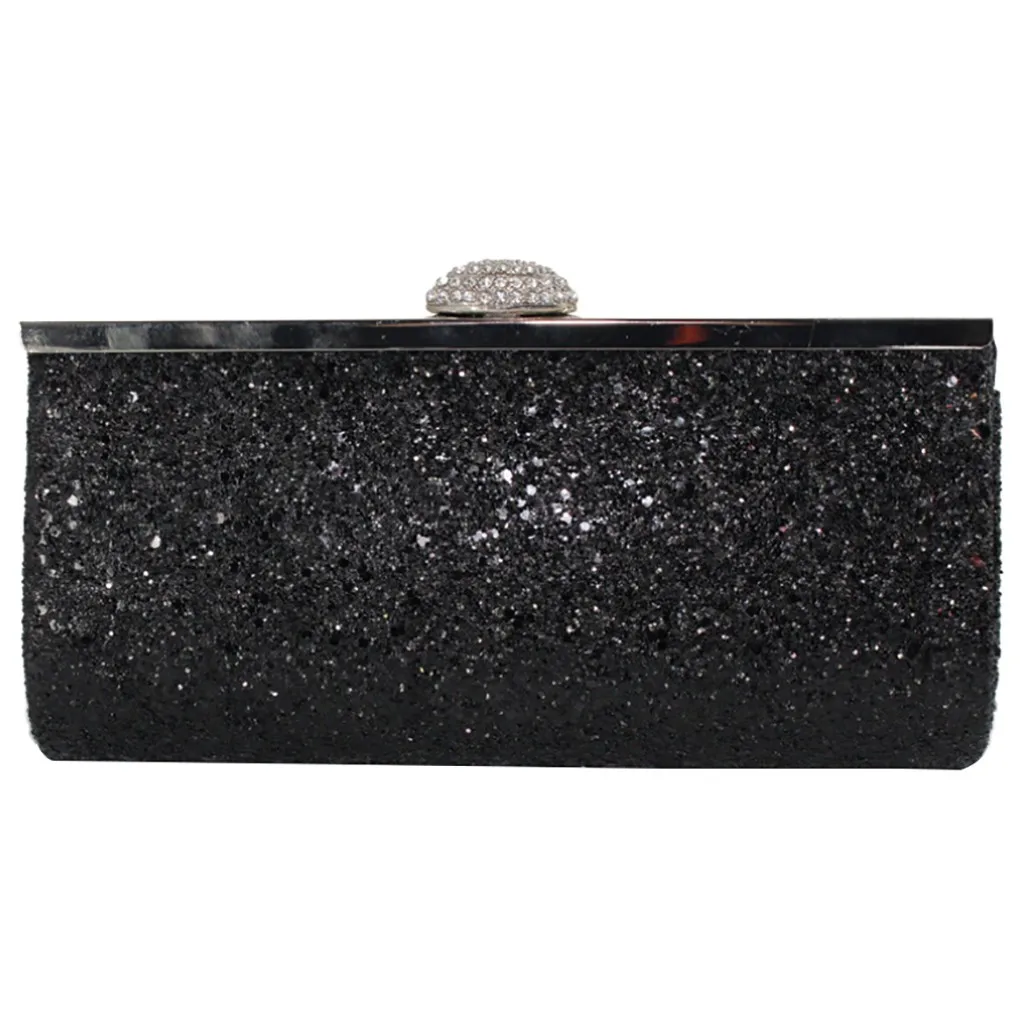 Женские вечерние сумки со стразами кожаные с цепочкой #923 | Багаж и