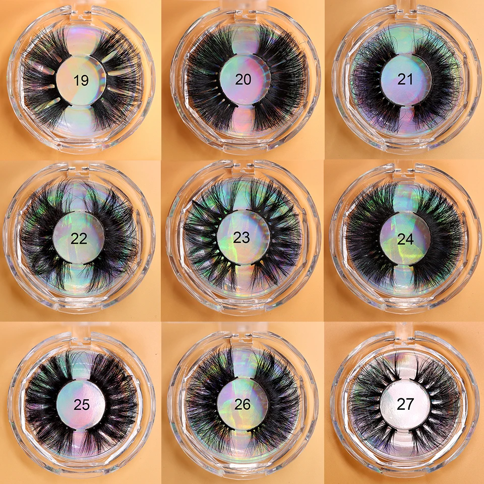 Оптовая продажа натуральные норковые ресницы для наращивания упаковка ресниц 25
