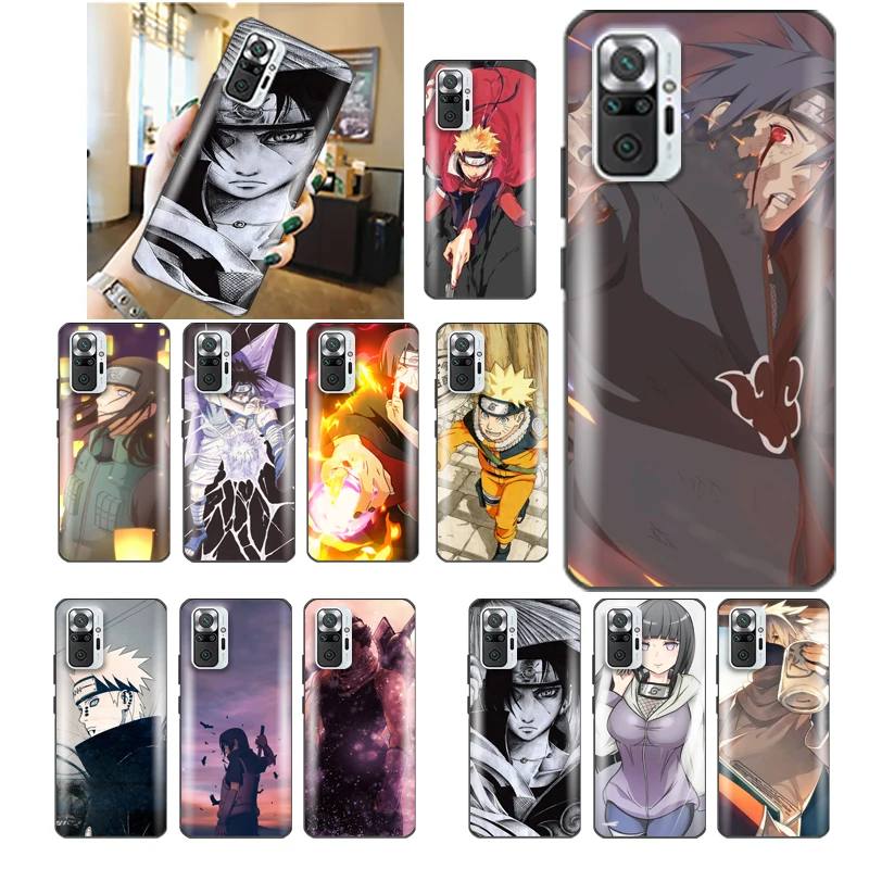

Kakashi Sasuked N-Narutos Gaara Phone Case For Redmi Note 10 10X 10T Pro 4G 5G Designer Anime Waterproof TPU Soft Coque Mobile