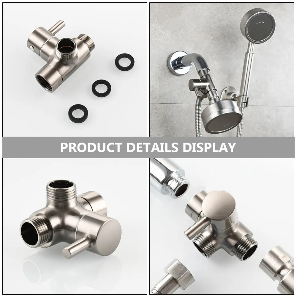 

1pc 3-Way Shower Arm Diverter Valves for Handheld Shower