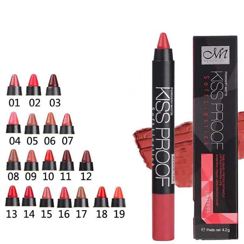 

Новинка, 19 цветов, ручка для губ с защитой от поцелуев, пикантная матовая помада, стойкая помада, не выцветает, ручка, матовая водостойкая пом...