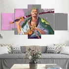 Модульная живопись, домашний декор, аниме Зорро, мультяшная картина, Современная печать, Постер для гостиной, настенное искусство без рамки, 5 шт.