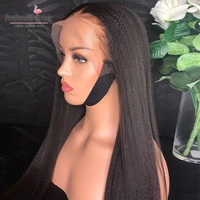 preferred yaki straight wig with baby hair preplucked full lace human hair wigs remy brazilian lace front wigs for black women
