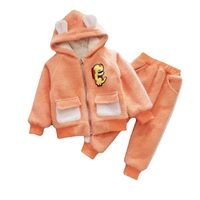 new winter baby boys girls clothes children fashion thick hooded jacket pants 2pcssets toddler casual clothing kids tracksuits