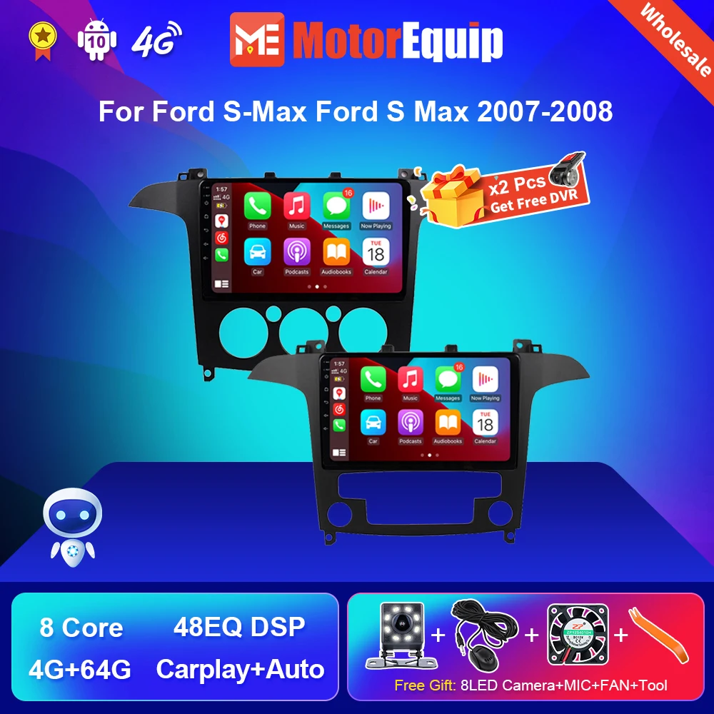 

Android Smart Car Radio For Ford S-Max Ford S Max 2007-2008 2din Navigation GPS 9 Inch Head Unit Multimedia Auto Video Player