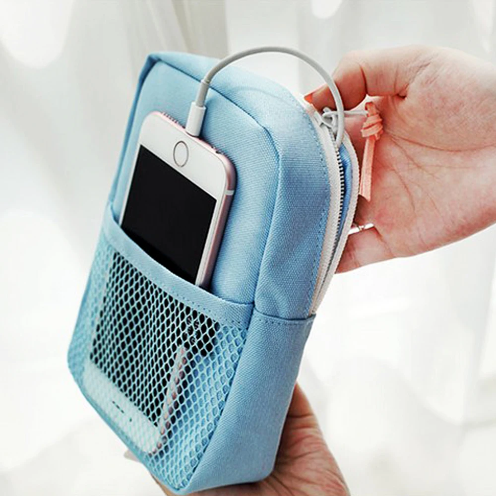 

Travel Cable Bag Zipper Charger Wires Storage Bag Digital USB Cable Gadget Organizer Portable Power Bank Pouch