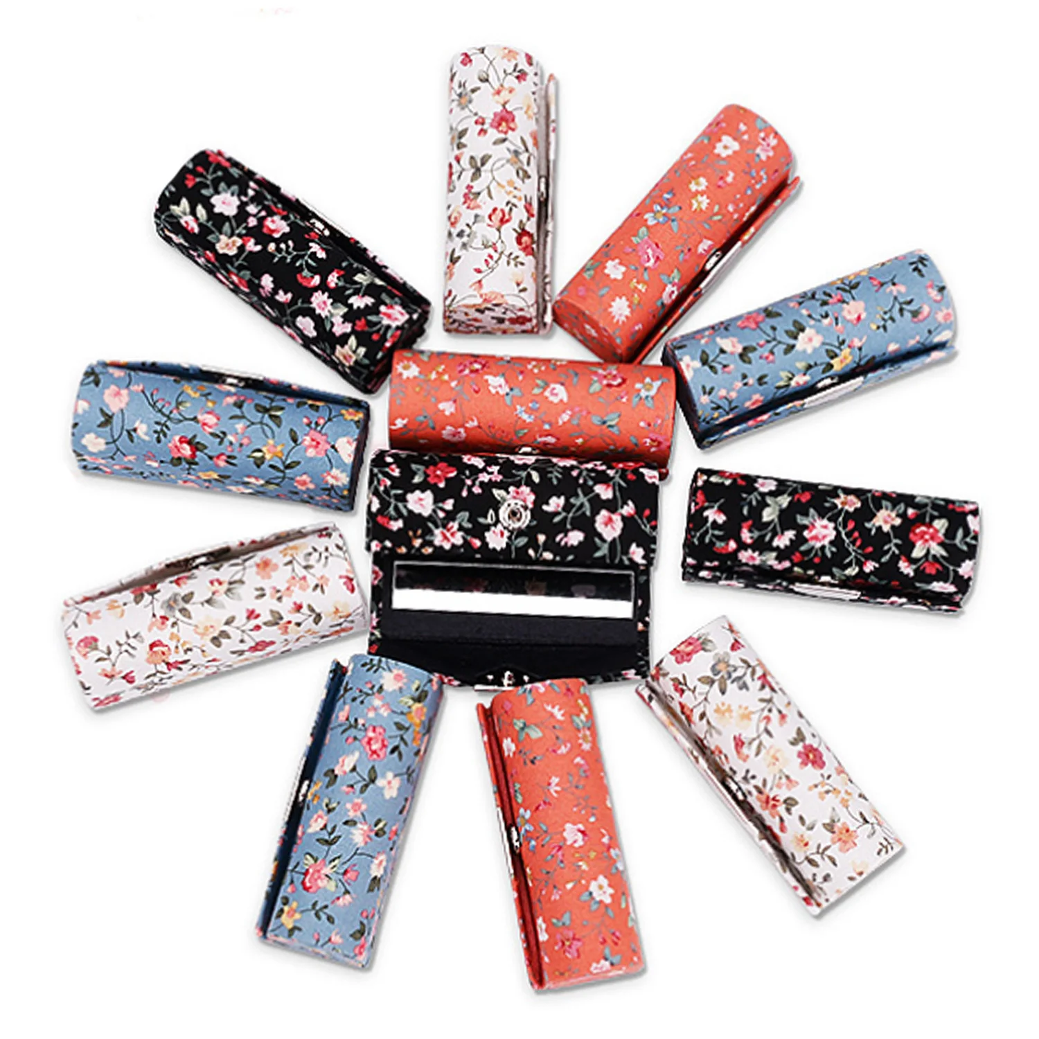 3 шт. Женский чехол органайзер для помады с зеркалом|Наборы инструментов макияжа|