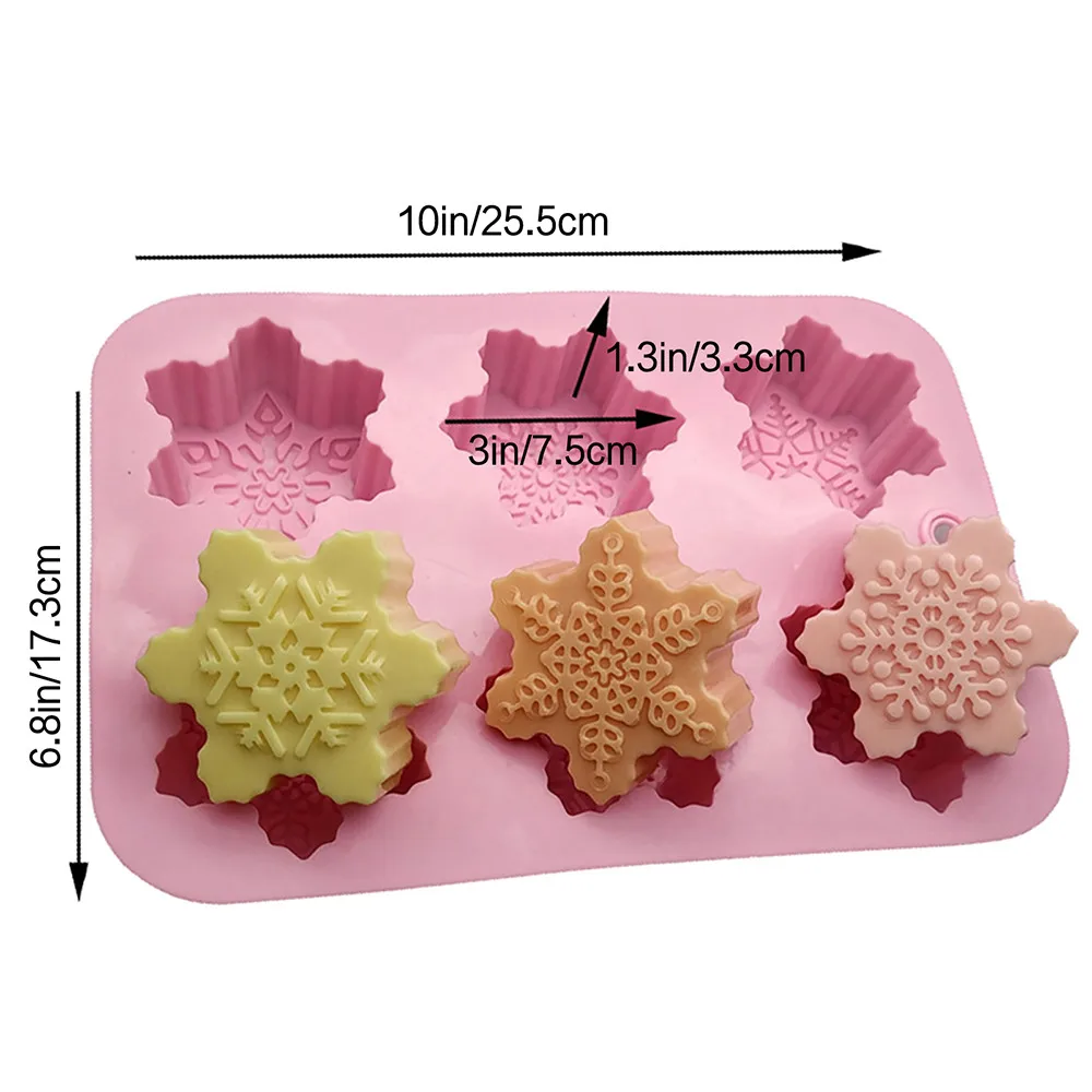 Рождественские узоры в форме снежинки силиконовая форма для мастики торта
