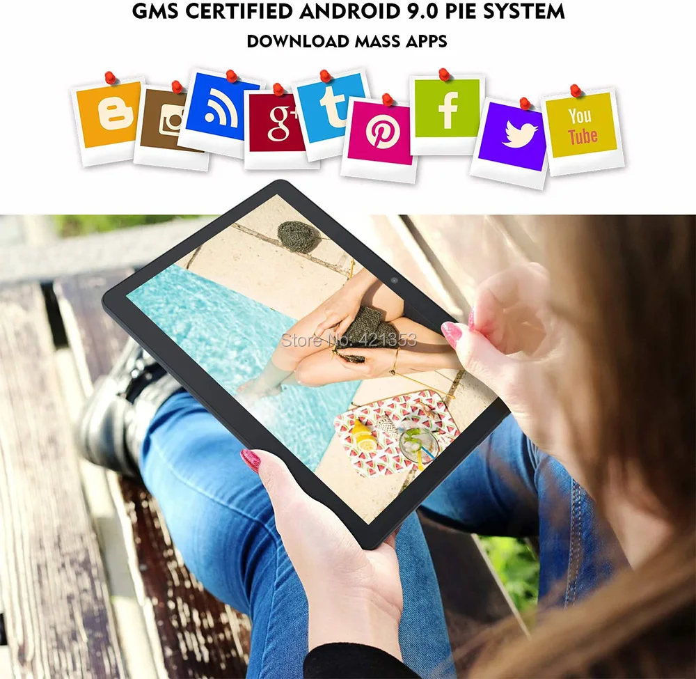 Глобальный андроид 10 дюймовый планшетный ПК Octa Core Android 9 0 3 Гб оперативной памяти
