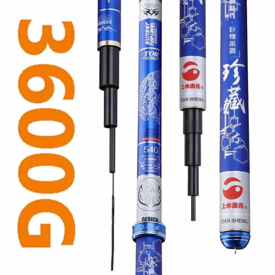 ZZ208 Taigek 3600 г, безопасная нагрузка, мощная сверхтвердая телескопическая удочка из углеродного волокна, всего 7,2 м и 10 м, левая, хорошее качество (art.: 3920cd303974e) - 3920cd303974e