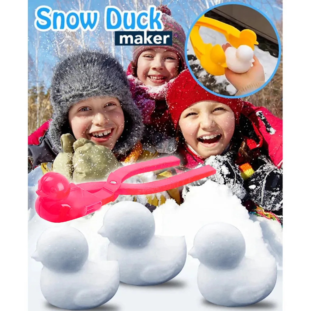 4PC Cartoon Lovely Duck Shaped Snowball Maker Clip Children Outdoor Winter Snow Sand Mold Tool Kids | Игрушки и хобби