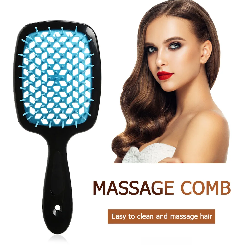 

1PC Wide Teeth Air Cushion Combs Home Salon DIY Hairdressing Tool Women Scalp Massage Comb Hair Brush Hollowing out
