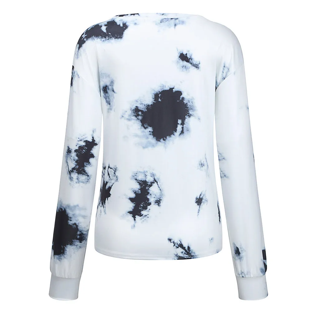 

Sweatshirt Women's Clothing Zipper Hoodies Fashion Women Tie-dye Printing long Sleeves sweatshirt vintage Women's sweatshirt