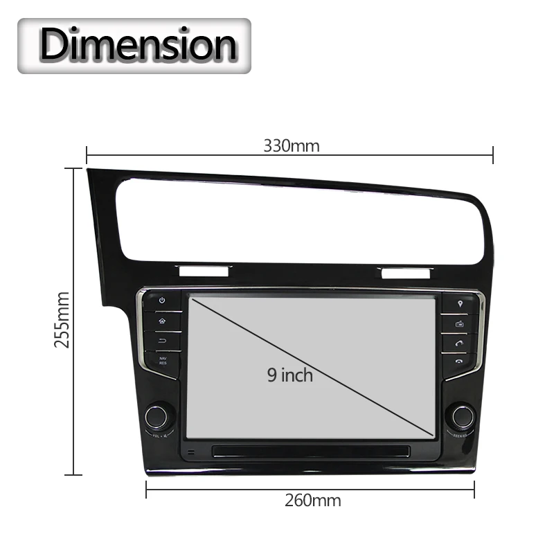 Автомобильный мультимедийный плеер 2 Din Android 9 1 0 радио DVD для Volkswagen Golf 7 GPS