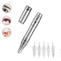 silver gold high quality wireless tattoo eyebrow machine pen permanent makeup machine with battery