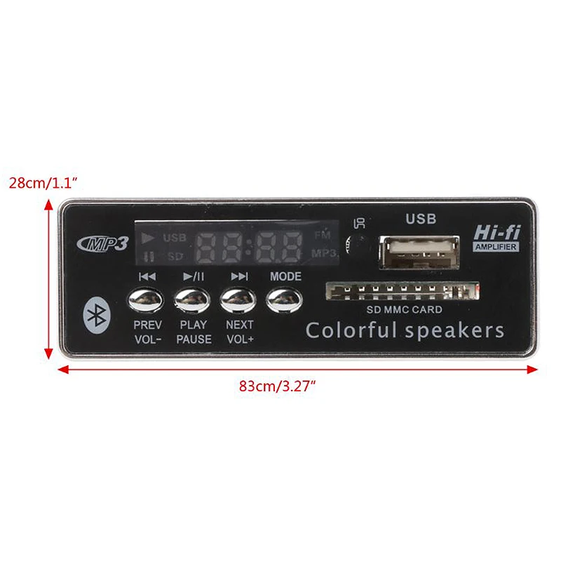 Плата декодера Mp3 с Bluetooth модуль декодирования MP3 плеера поддержкой Fm радио Usb Tf ЖК