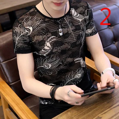 

Summer men's short-sleeved T-shirt tide brand lapel trend Korean Slim