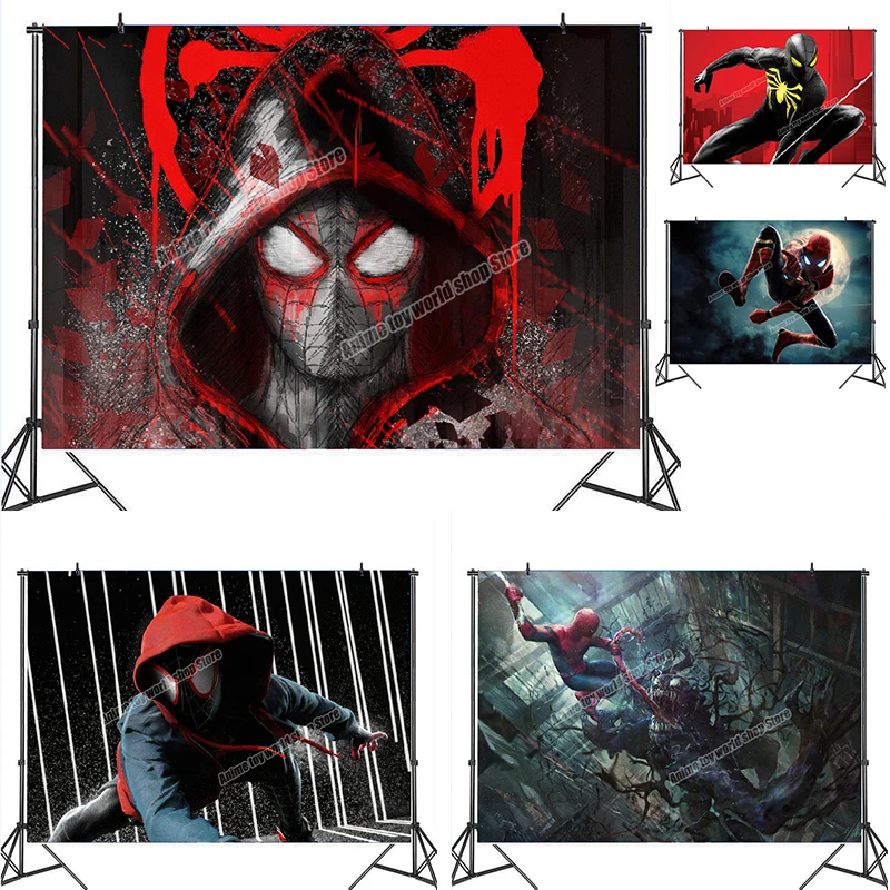 Виниловый фон для фотосъемки на заказ с изображением героев мультфильма Marvel