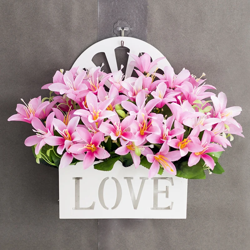 Набор искусственных цветов в скандинавском стиле настенная ваза украшение для